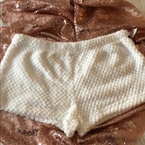 FOREVER 21 White Cozy Shorts